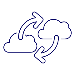 Cloud Data Exchange Illustration from UX Line Set