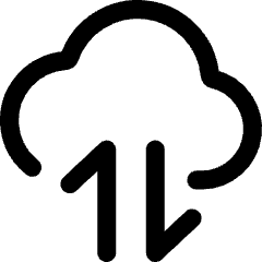 Cloud Data Transfer Icon from Core Line Set