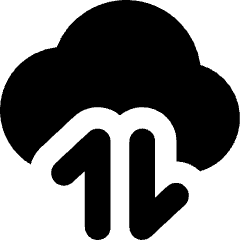 Cloud Data Transfer Icon from Core Solid Set