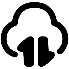 Cloud Data Transfer Icon from Plump Remix Set