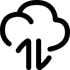 Cloud Data Transfer Icon from Flex Line Set