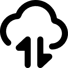 Cloud Data Transfer Icon from Core Remix Set