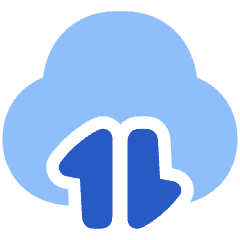 Cloud Data Transfer Icon from Plump Flat Set