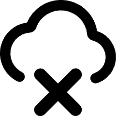 Cloud Delete Icon from Core Remix Set