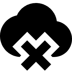 Cloud Delete Icon from Sharp Solid Set