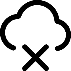Cloud Delete Icon from Core Line Set