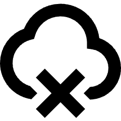Cloud Delete Icon from Sharp Remix Set