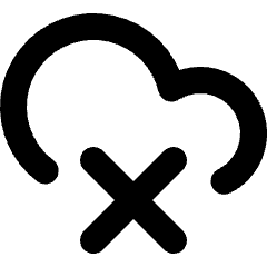Cloud Delete Icon from Micro Line Set