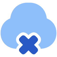 Cloud Delete Icon from Plump Flat Set