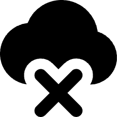 Cloud Delete Icon from Core Solid Set