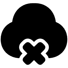 Cloud Delete Icon from Plump Solid Set