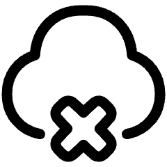 Cloud Delete Icon from Plump Line Set