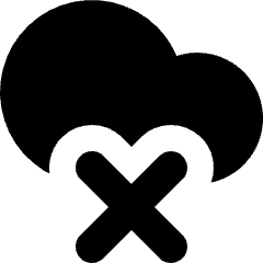 Cloud Delete Icon from Micro Solid Set