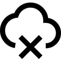 Cloud Delete Icon from Sharp Line Set