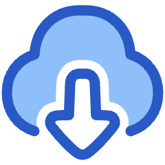 Cloud Download Icon from Plump Duo Set
