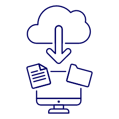 Cloud Download 3 Illustration from UX Line Set