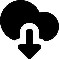 Cloud Download Icon from Micro Solid Set