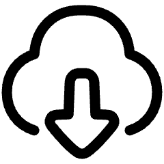 Cloud Download Icon from Plump Line Set