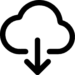 Cloud Download Icon from Core Line Set