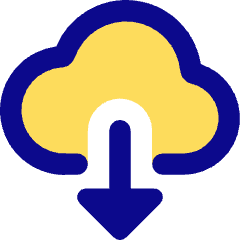 Cloud Download Icon from Core Pop Set