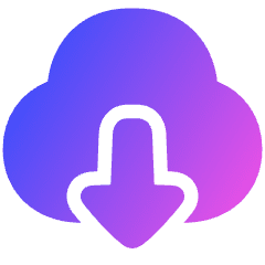 Cloud Download Icon from Plump Gradient Set