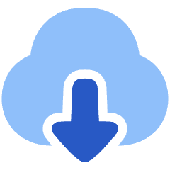 Cloud Download Icon from Plump Flat Set