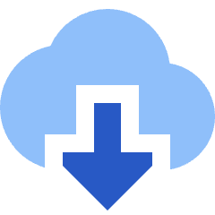 Cloud Download Icon from Sharp Flat Set
