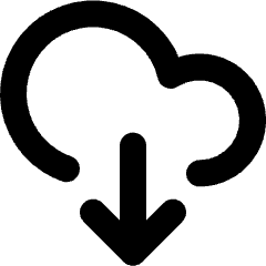 Cloud Download Icon from Micro Line Set