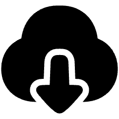 Cloud Download Icon from Plump Solid Set