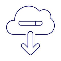 Cloud Downloading Illustration from UX Line Set
