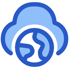 Cloud Globe Icon from Plump Duo Set