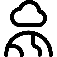 Cloud Globe Icon from Core Line Set