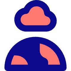 Cloud Globe Icon from Core Pop Set