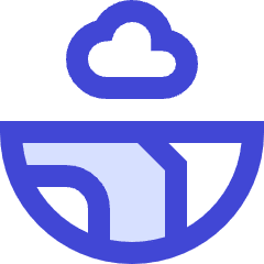 Cloud Globe Icon from Sharp Duo Set