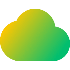 Cloud Icon from Sharp Gradient Set