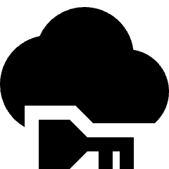 Cloud Key Icon from Sharp Solid Set