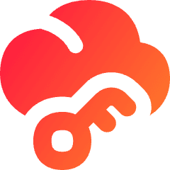 Cloud Key Icon from Flex Gradient Set