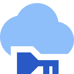 Cloud Key Icon from Sharp Flat Set