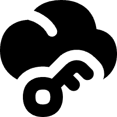 Cloud Key Icon from Flex Solid Set