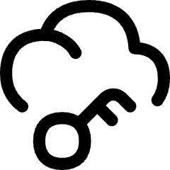 Cloud Key Icon from Flex Line Set