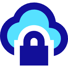 Cloud Lock Icon from Sharp Pop Set