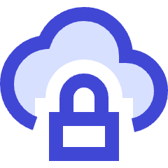 Cloud Lock Icon from Sharp Duo Set