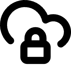 Cloud Lock Icon from Micro Line Set