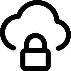 Cloud Lock Icon from Core Line Set