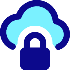 Cloud Lock Icon from Core Pop Set