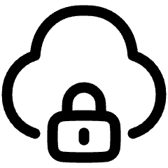 Cloud Lock Icon from Plump Line Set