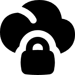 Cloud Lock Icon from Flex Solid Set