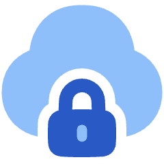Cloud Lock Icon from Plump Flat Set