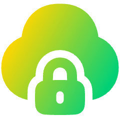 Cloud Lock Icon from Plump Gradient Set