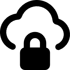 Cloud Lock Icon from Core Remix Set